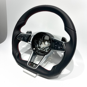 Volant en cuir amélioré compatible avec <span class=keywords><strong>Audi</strong></span> <span class=keywords><strong>RS4</strong></span>, A4 B8.5, TT 8J, A4 B6, 4F, S8 D4, S4 B8 & B9, RS3 8V, A6 C6 4F, TT <span class=keywords><strong>MK1</strong></span> - Product Image 2