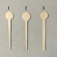 %100 Huş Ağacı Ahşap Çevre Dostu Minimalist İçecek Karıştırıcıları Çok Fonksiyonlu İçecek Barı Uçak Çubuğu Lazer Gravür 100*22mm