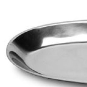 Vassoio di servizio per uso interno ed esterno HMS 7 \ "argento ovale in acciaio inossidabile - Product Image 4