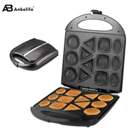 Anbolife Machine à sandwichs grill 4 tranches, machine à gâteaux en forme d'animaux pour cuisine, appareil électrique à sandwichs, gaufres et paninis, fournisseur OEM