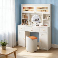 Table de toilette moderne Table de toilette minimaliste Table de toilette de luxe de style crème
