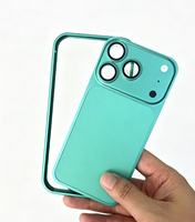 Nouveau modèle compatible avec la transformation instantanée en étui pour téléphone 18promax, ensemble avec objectif, plaque arrière en métal et coque de cadre en métal