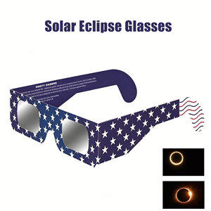 Lunettes promotionnelles personnalisées avec logo pour éclipse solaire, légères, portables et pliables, protection oculaire pour musée scientifique - Product Image 1