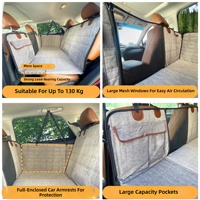 Housse de siège auto pour chien pour siège arrière, avec base rigide, extension de siège arrière, en tissu Oxford acrylique durable et écologique, protection pour animaux de compagnie