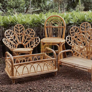 Silla con forma de flor para niños, material de ratán 2022 natural 100% de Vietnam, baja cantidad mínima, alta calidad, gran oferta - Product Image 6