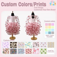 Nouvelle robe de tutu en maille rouge en forme de cœur pour la Saint-Valentin, robe de danse de ballet, robe de tulle, boutique, robe formelle décontractée rose pour enfants, sur mesure