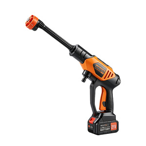 Pistolet lave-auto sans fil UNI-OKSY 24V haute pression, batterie lithium, orange, portable - Product Image 1