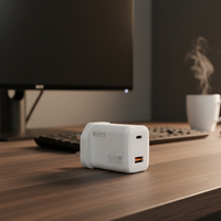 Chargeur mural USB rapide pour ordinateur portable KYT 35W GaN QC PD3.0/PD3.1 OVP OTP avec étiquette privée