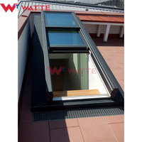 Installation facile pour le bricolage électrique escamotable coulissant double vitrage toit plat trappes d'accès lucarne de fenêtre pour escaliers