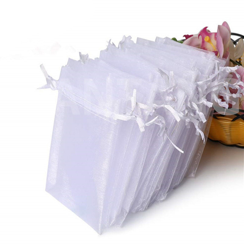 Tulle Bag Drawstrings Pouches Jewelry Gift Display Packing Bags Wedding Gift Sachet Organza Bag