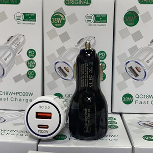 ที่ชาร์จในรถยนต์แบบชาร์จเร็ว PD QC 3.0 ช่องเสียบคู่ ชาร์จเร็ว USB Type C <span class=keywords><strong>ส</strong></span>ำหรับโทรศัพท์มือ<span class=keywords><strong>ถือ</strong></span> - Product Image 5
