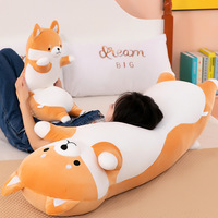 Peluche en coton Husky Corgi, jouet en peluche, oreiller en peau, doux, pour enfants, poupée éducative pour dormir, rembourrage en coton PP, 51-99 cm