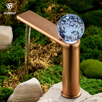 Nouveau design avec éclairage LED, robinet de lavabo haut en laiton, couleur or rose brossé, mitigeur de lavabo chaud/froid sur pied