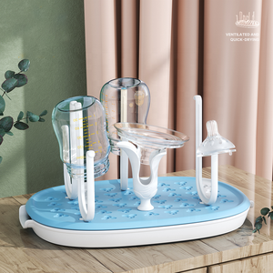 BPA free Baby bottle drying rack with cover storage container + drying + sterilize 3 in 1 baby bottle drying rack