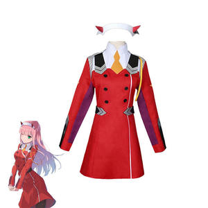 Anime <span class=keywords><strong>Darling</strong></span> in <span class=keywords><strong>the</strong></span> Franxx 02 Zero Two Cosplay disfraz para mujer vestido carnaval apretado 3D estampado mono Cosplay peluca - Product Image 2