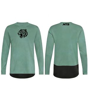 Camiseta de Ciclismo de Manga Larga para Hombre, para <span class=keywords><strong>MTB</strong></span>, BMX, ATV, Descenso, Motociclismo Todoterreno, Transpirable, Personalizable - Product Image 4