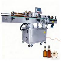Machine d'application d'étiquettes en PVC pour cosmétiques professionnels, pour bouteilles en verre, papier, pots, boîtes, haute efficacité, écran tactile automatique