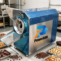 Torréfacteur de café électrique/à gaz Poweradd, machine de traitement du cacao et des noix, motorisé, en acier inoxydable, 220V 3.5kW, installation et nettoyage faciles