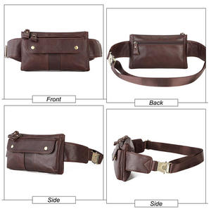 Andong Oil Wax Cow Leather Waist Pack <b>for</b> <b>Men</b> Man Crossbody <b>Shoulder</b> Chest <b>Bags</b> Multi-functional Male Belt Phone Pocket <b>Bag</b> - Product Image 3