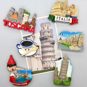 Aimant de réfrigérateur souvenir de tourisme personnalisé Italie Rome Venise Cinque Terre Florence Milan Aimant de réfrigérateur en résine de ville européenne - Product Image 1