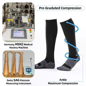 <span class=keywords><strong>Bas</strong></span> <span class=keywords><strong>de</strong></span> compression en spandex pour voyage avec logo personnalisé Chaussettes <span class=keywords><strong>de</strong></span> compression graduées 20-30mmhg médicales - Product Image 3