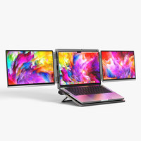 Moniteur portable triple Eimio 14 pouces, écran externe LCD IPS 2.5K, extension d'écran, type-C, plug-and-play, moniteur portable, vente en gros OEM