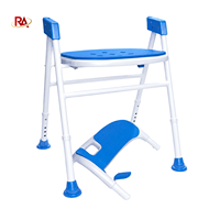 Vente directe usine – Chaise de douche et de toilette contemporaine pour personnes âgées, avec dossier et accoudoirs, capacité 180 kg, équipement de sécurité à domicile