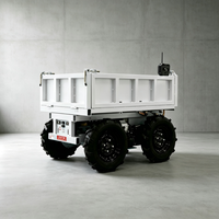 Chariot de jardin électrique 4x4 sans balais en acier, capacité 1100 lb, avec batterie 48V, benne motorisée pour aménagement paysager