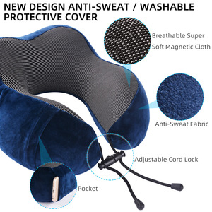 Logo personnalisé Sac de <span class=keywords><strong>traitement</strong></span> de la colonne cervicale avec masque pour les yeux Bouchons d'<span class=keywords><strong>oreille</strong></span> Oreiller cervical pliable portable Oreiller de voyage en forme de U pour la sieste au bureau - Product Image 4