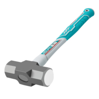 JCTOP Vente en gros 2/3/4 LB Marteau de traîneau octogonal en acier au carbone à long manche en fibre de verre de haute qualité