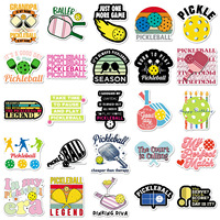 50 autocollants de pickleball en PVC imperméables, motif dessin animé sportif cool