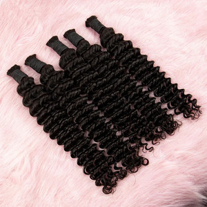 40 50 Inch Raw <strong>Indian</strong> <strong>Deep</strong> Wave Hair <strong>Weave</strong> Extensions Raw 100% Human Hair Weft Super Long Mink Double Drawn Human Hair Bundle - Product Image 4