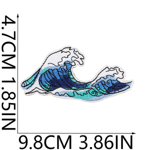 Surfer Girl bordado hierro en parches ropa parche decorativo apliques mar ola cangrejo dibujos animados planchado Shell - Product Image 5