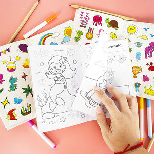 Libros de Colorear Personalizados al por Mayor para Niños, Libros de Dibujo y Pintura, Juguetes de Dibujo de Graffiti, Libros de Actividades para Colorear con Pegatinas - Product Image 4