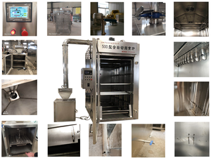 Horno Ahumador Eléctrico <span class=keywords><strong>Industrial</strong></span> para Pescado, Carne, Pollo y Salchichas, Máquina Ahumadora <span class=keywords><strong>de</strong></span> Pescado <span class=keywords><strong>de</strong></span> 30-1000 kg - Product Image 2