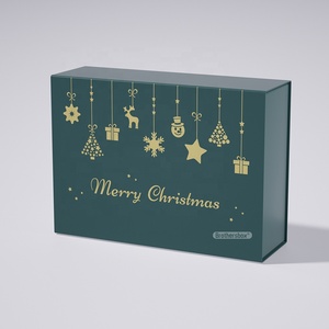 Boîte d'emballage de bougies de Noël 2026 de haute qualité, boîte cadeau magnétique de luxe estampée à chaud avec logo personnalisé - Product Image 2