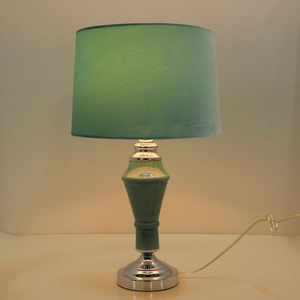 Hiện đại truyền thống thiết kế bảng đèn với vải Dome <span class=keywords><strong>Shade</strong></span> gốm cơ sở trong nhà điện chiếu sáng cho phòng ngủ phòng khách trang trí nội thất - Product Image 4