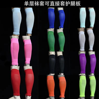 Chaussettes de sport sans pieds ODM, manchon de compression pour jambes de football, chaussettes épaisses tricotées respirantes avec logo et revers de printemps