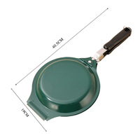 Poêle à fajitas en acier titane, moule à gâteau, poêle mexicaine pliable, poêle antiadhésive double face, poêle pliable pour petit-déjeuner