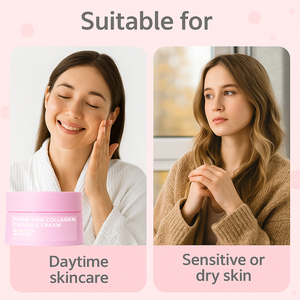 Crema Viso Idratante Coreana OEM/ODM all'Ingrosso con Peptidi, DNA, Niacinamide, Complesso Gelatinoso, PDRN e Capsule di Collagene Rosa - Product Image 5