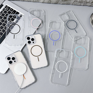 Anti-chute sans fil charge Transparent PC étui de téléphone portable magnétique antichoc protecteur pour <span class=keywords><strong>Iphone14</strong></span> Plus 15 16Pro Max - Product Image 2