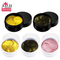 Patchs pour les yeux en hydrogel cristallin original coréen à la marque privée, hydratants, collagène, or, pour le soin des yeux
