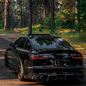 สปอยเลอร์หลังคาร์บอนไฟเบอร์สำหรับ Audi A6 C7 ปี 2012-2018 ทรง HK คุณภาพสูง วัสดุคาร์บอนไฟเบอร์แท้ - Product Image 3