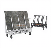 Einfache Bewegung Einfache Verwendung Lagerung Granit rahmen Transport Display Rack Trolley Mobile