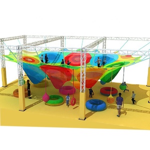 Hot Bán Đầy Màu Sắc Tổ Ong Cấu Trúc Trong Nhà Sân Chơi Mềm Mại Với Cầu Vồng Leo Núi Lưới Cho Trẻ Em Làm Bằng Thép Và Nylon - Product Image 1