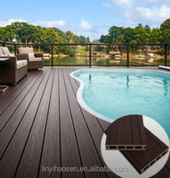 Planches de terrasse WPC co-extrudées contemporaines antidérapantes et imperméables pour extérieur, sur mesure, OEM ODM, pour villas et piscines