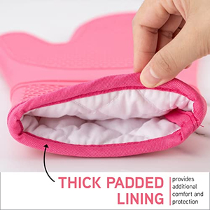 Articles de cuisson résistants à la chaleur, ensemble de gants de four en silicone personnalisés avec poignée antidérapante et boucle de suspension - Product Image 5