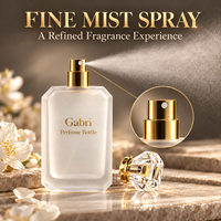 Flacon de parfum de luxe personnalisé, flacon de parfum plat blanc de 30 ml, flacon de parfum de 100 ml avec vaporisateur fin, emballage de boîte de parfum pour flacon de 50 ml