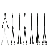 Câble Répartiteur d'Alimentation CC 5V 12V, 1 Femelle vers 2-8 Mâles, Jack 5.5x2.1mm 2P, Boîtier PC, pour Bande LED, Caméra CCTV