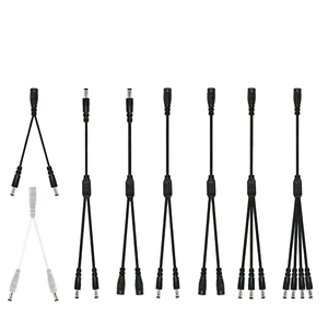 Cable Divisor de Alimentación CC de 5V 12V, 1 Hembra a 2-8 Vías, Conector Macho de 5.5x2.1mm, Carcasa de PC, para Tiras de Luces LED, Cámaras CCTV - Product Image 1